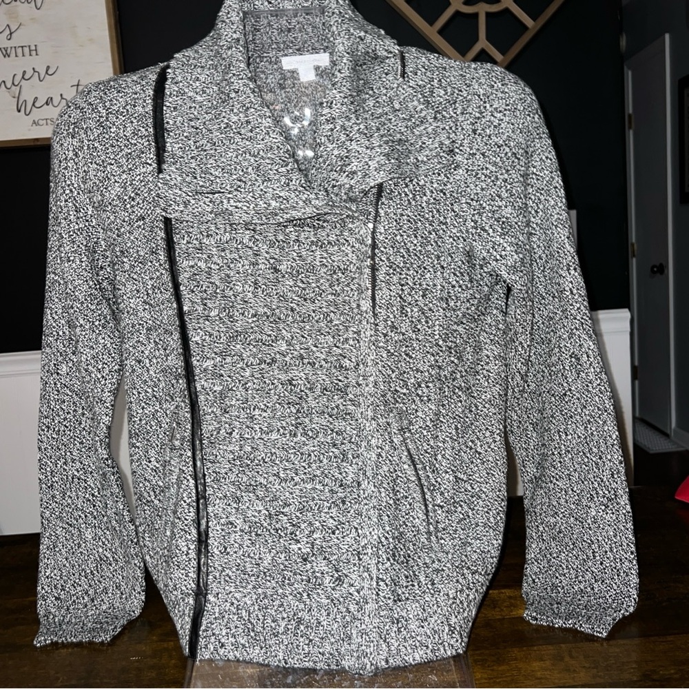 New York & Co | Marled Knit Zip Front Cardigan Sweater | Size: Large | Like New